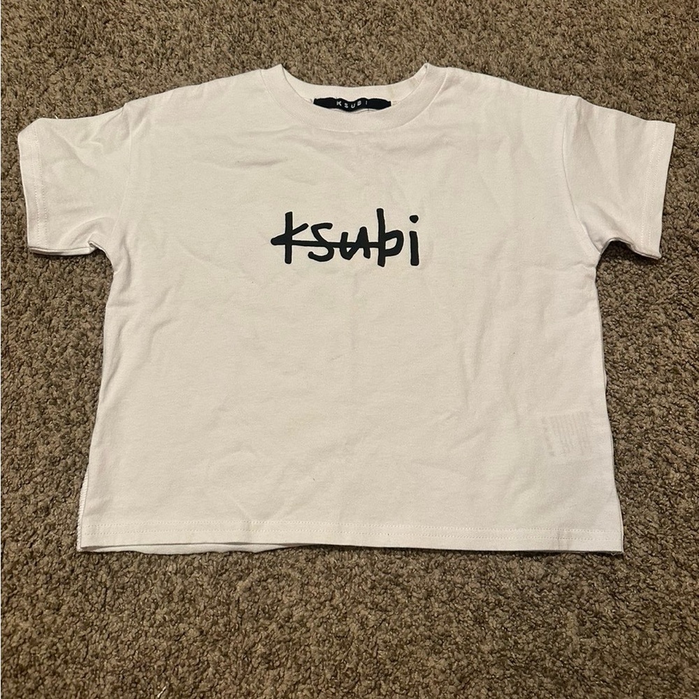 Ksubi Kids White Tee with Black Logo